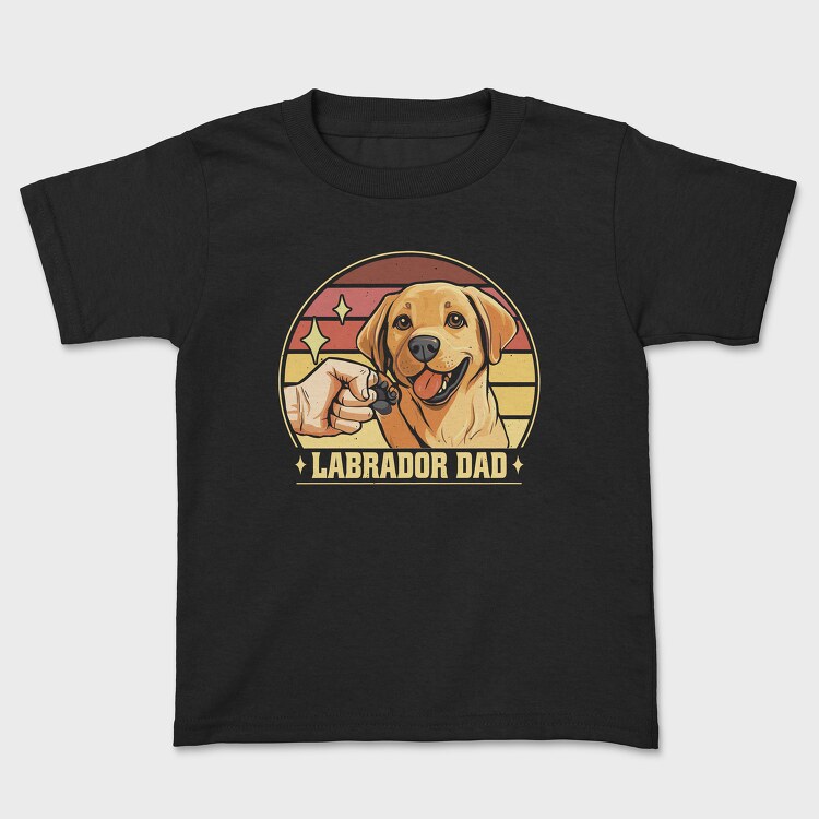 Tricou Copii, Labrador Dad Retro