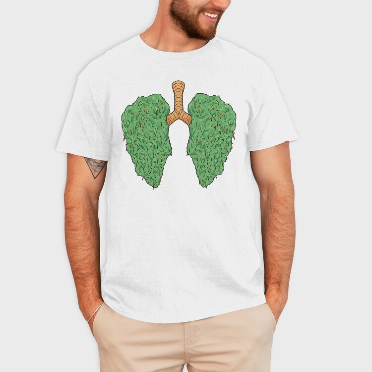 Cannabis Lungs, Tricou Barbati (Unisex)