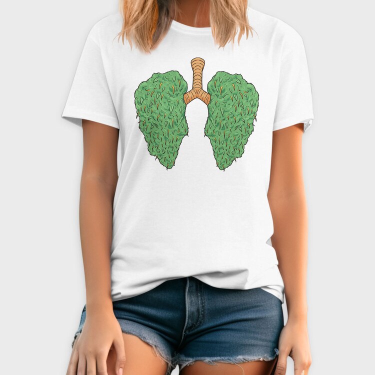 Cannabis Lungs, Tricou Barbati (Unisex)
