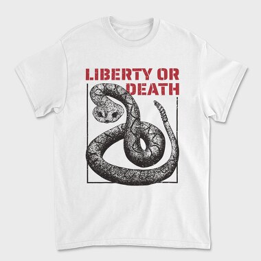 Tricou Barbati (Unisex), Liberty or Death Snake