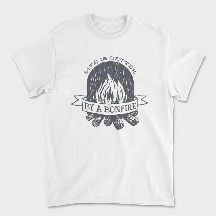 Life Is Better by a Bonfire, Tricou Barbati (Unisex)