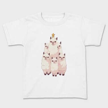 Llamas Christmas Tree, Tricou Copii