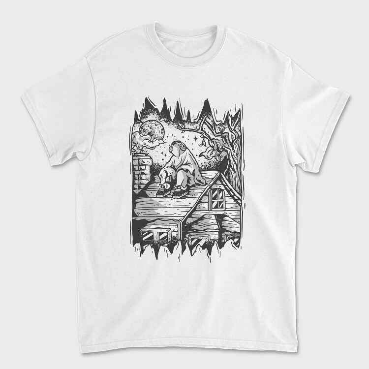 Tricou Barbati (Unisex), Lonely Ghost