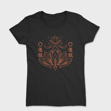 Lotus Flower Orange Japanese, Tricou Femei