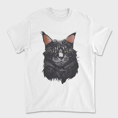 Maine Cat Portrait, Tricou Barbati (Unisex)