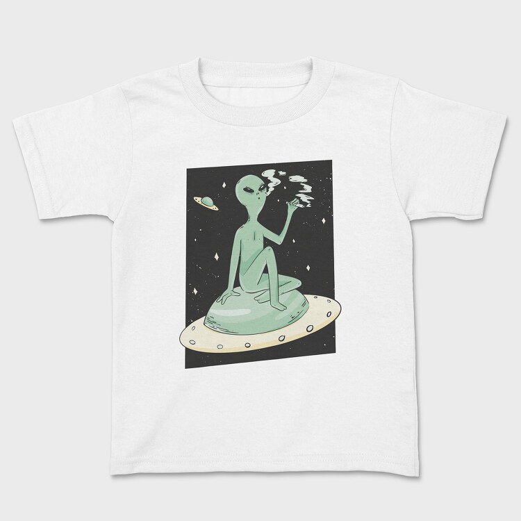 Tricou Copii, Marijuana Weed Alien