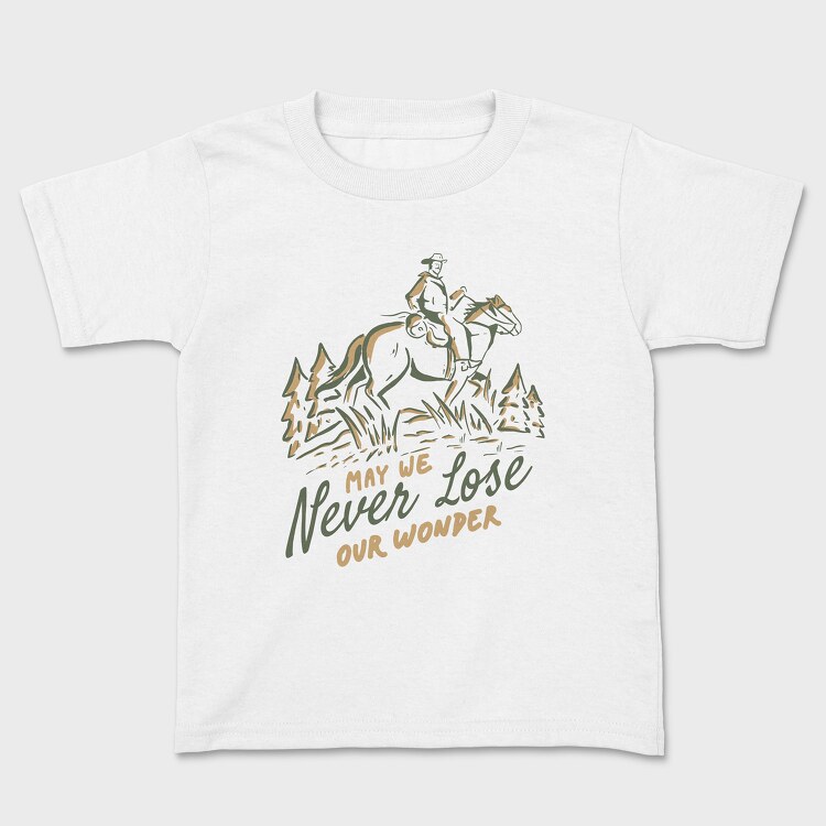 May We Never Lose Our Wonder Horseman, Tricou Copii