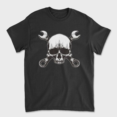 Mechanic Skull Wrench, Tricou Barbati (Unisex)