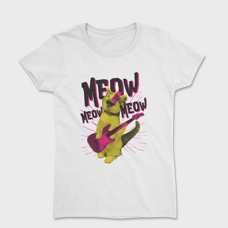 Meow Cat Rocker, Tricou Femei