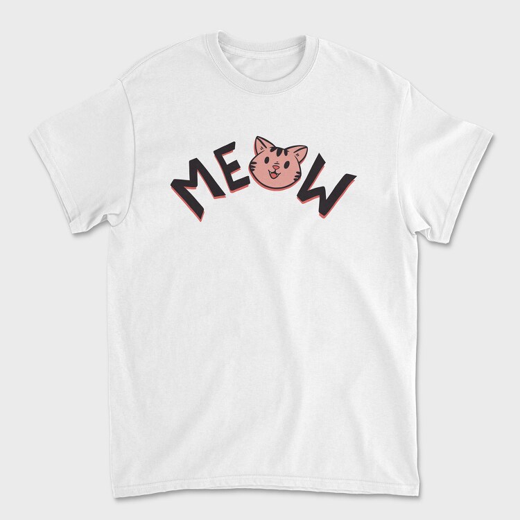 Meow Cute Cat, Tricou Barbati (Unisex)