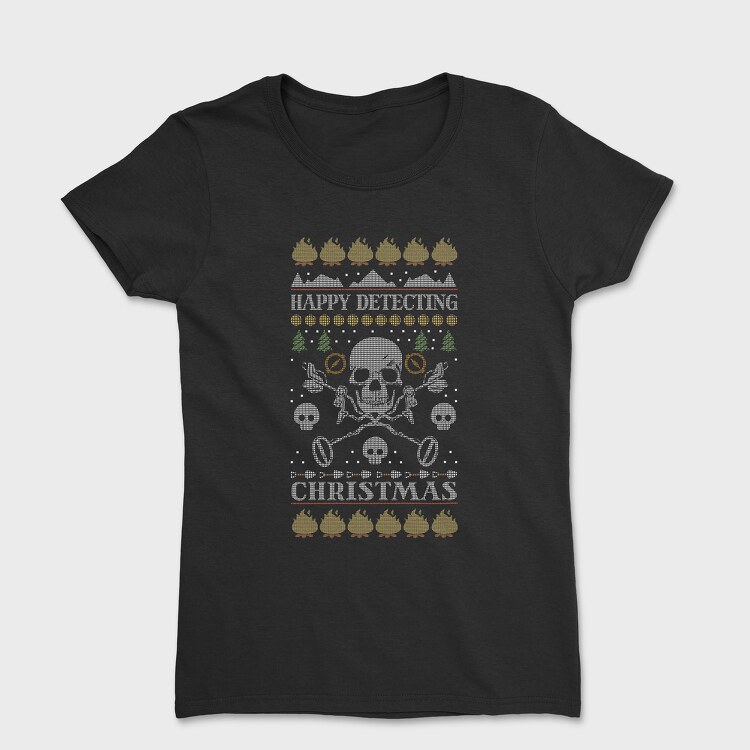 Tricou Femei, Metal Detector Uglysweater Christmas