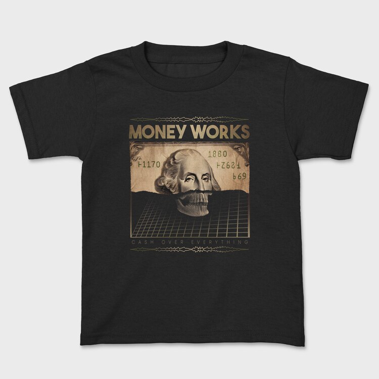 Money Works Bill Skull, Tricou Copii