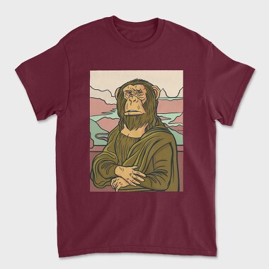 Monkey Mona Lisa, Tricou Barbati (Unisex)