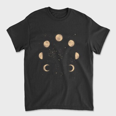 Tricou Barbati (Unisex), Moon Phases in Space