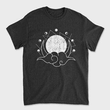 Tricou Barbati (Unisex), Moon Phases Monochrome