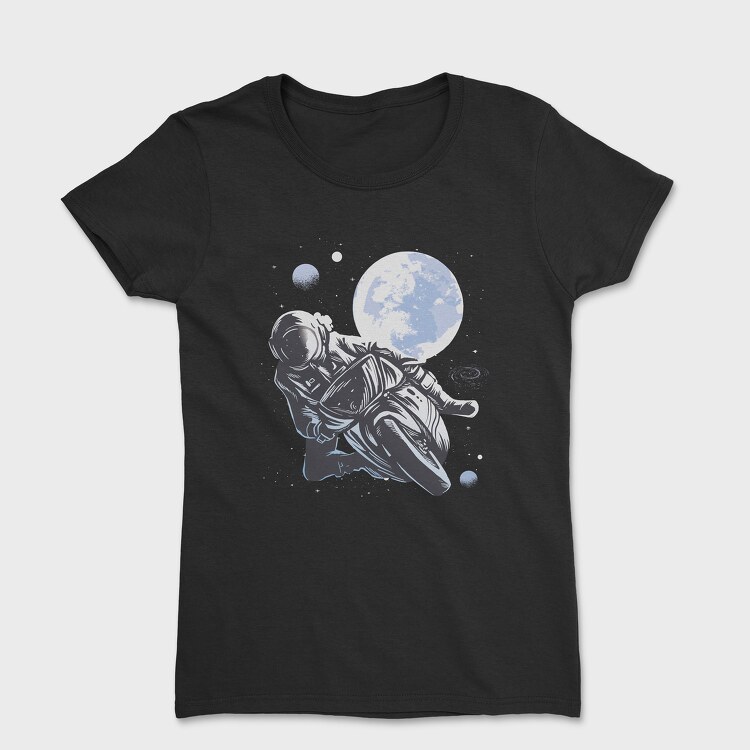 Tricou Femei, Motorbike Astronaut