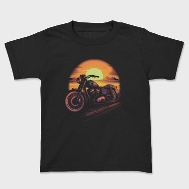 Tricou Copii, Motorcycle Sunset