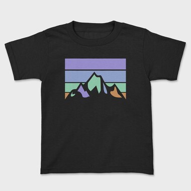 Tricou Copii, Mountain Retro Sunset