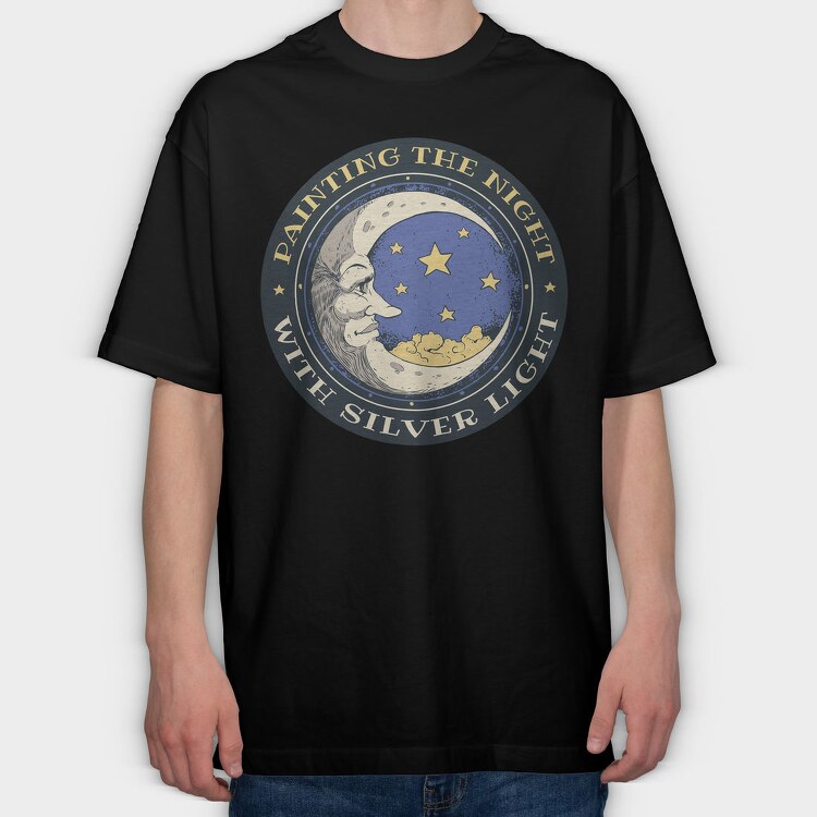 Moon Painting Whimsigoth, Tricou Oversize Barbati (Unisex)