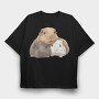 Cute Guinea Pigs, Tricou Oversize Barbati (Unisex)