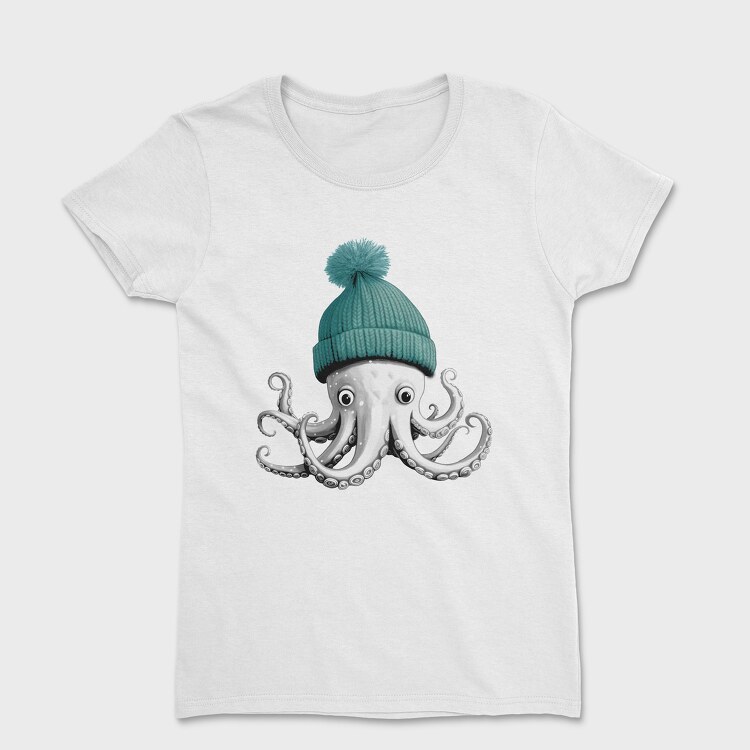 Tricou Femei, Octopus Winter Hat