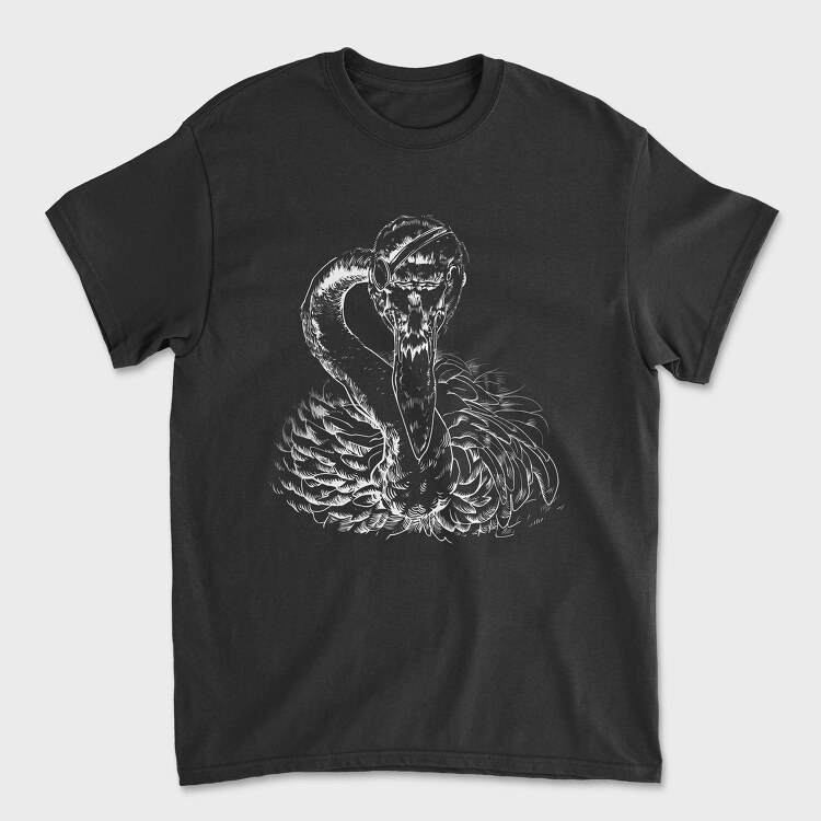 Tricou Barbati (Unisex), Patched Flamingo Portrait