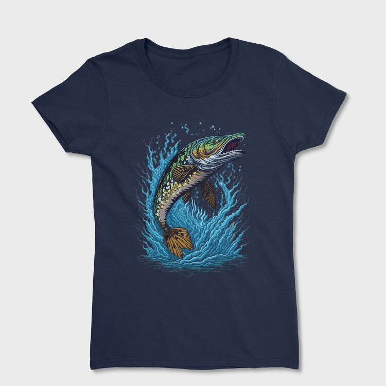 Tricou Femei, Pike Fish Jump