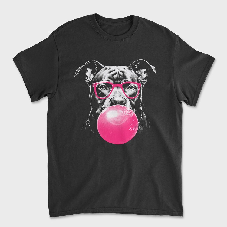 Tricou Barbati (Unisex), Pitbull Bubblegum