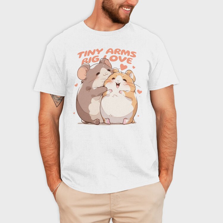 Cute Hamster Animal Friends Warm Hugs, Tricou Barbati (Unisex)