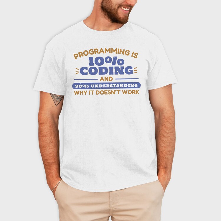 Programming Coding Quote Programming Is, Tricou Barbati (Unisex)