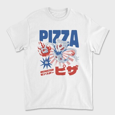 Tricou Barbati (Unisex), Pizza Monster