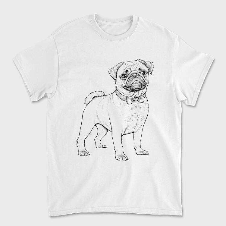 Tricou Barbati (Unisex), Pug Dog