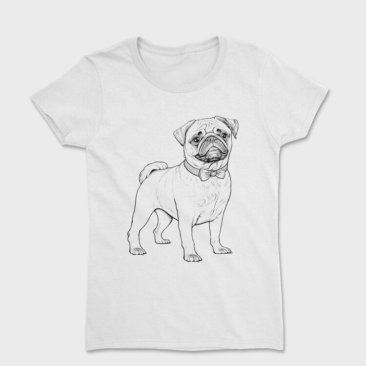 Tricou Femei, Pug Dog