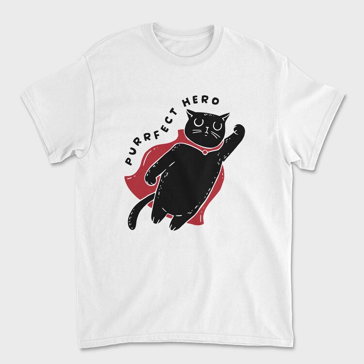 Tricou Barbati (Unisex), Purrfect Hero