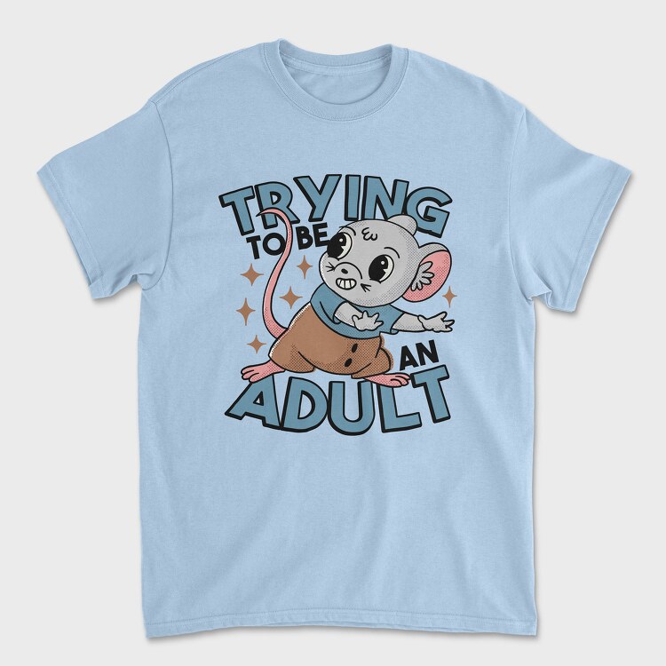 Tricou Barbati (Unisex), Rat Trying to Be an Adult