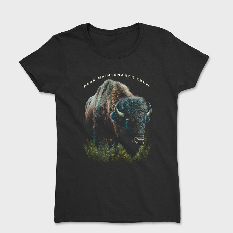 Tricou Femei, Realistic Bison