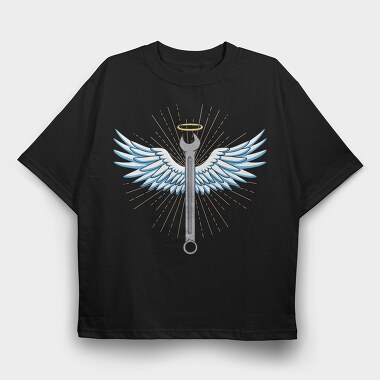 Angel Wrench, Tricou Oversize Barbati (Unisex)