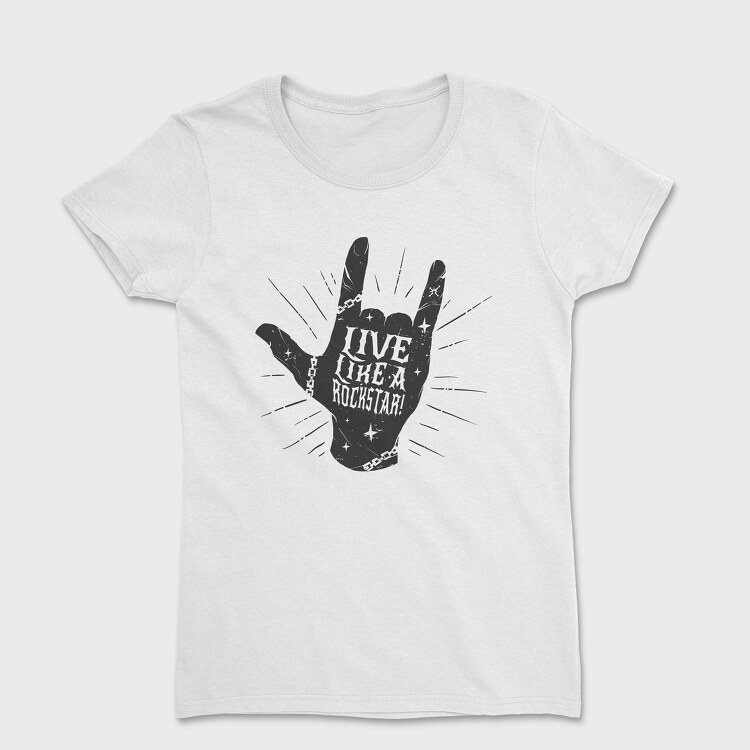 Tricou Femei, Rockstar Hand