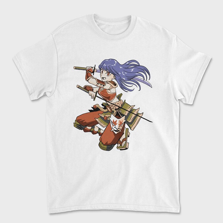 Tricou Barbati (Unisex), Samurai Girl