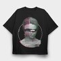 Glitch Front Face, Tricou Oversize Barbati (Unisex)