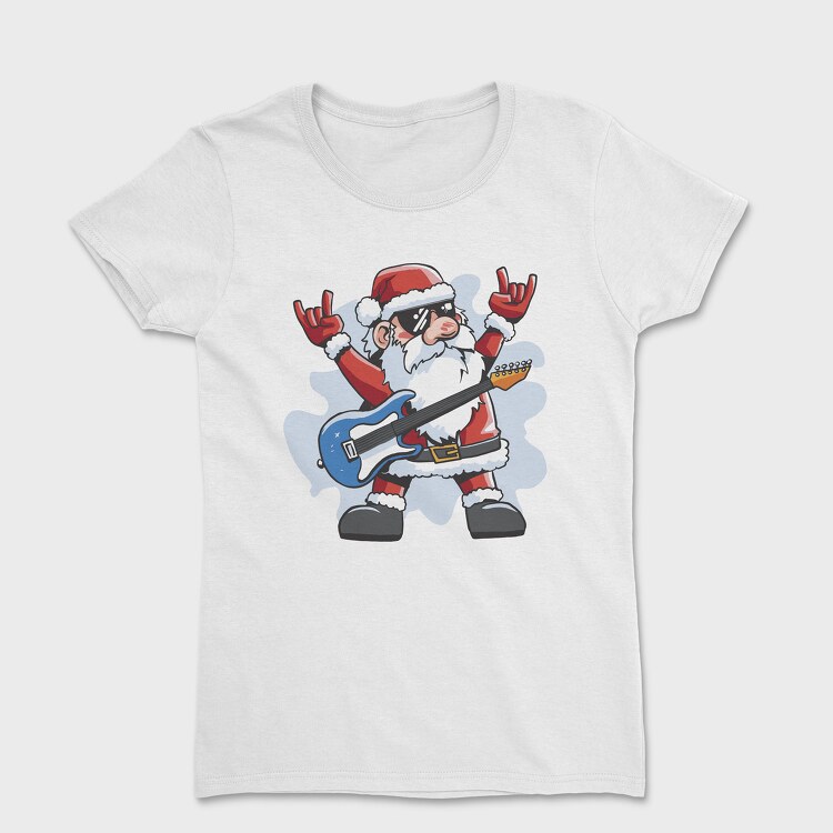 Tricou Femei, Santa Claus Rocker