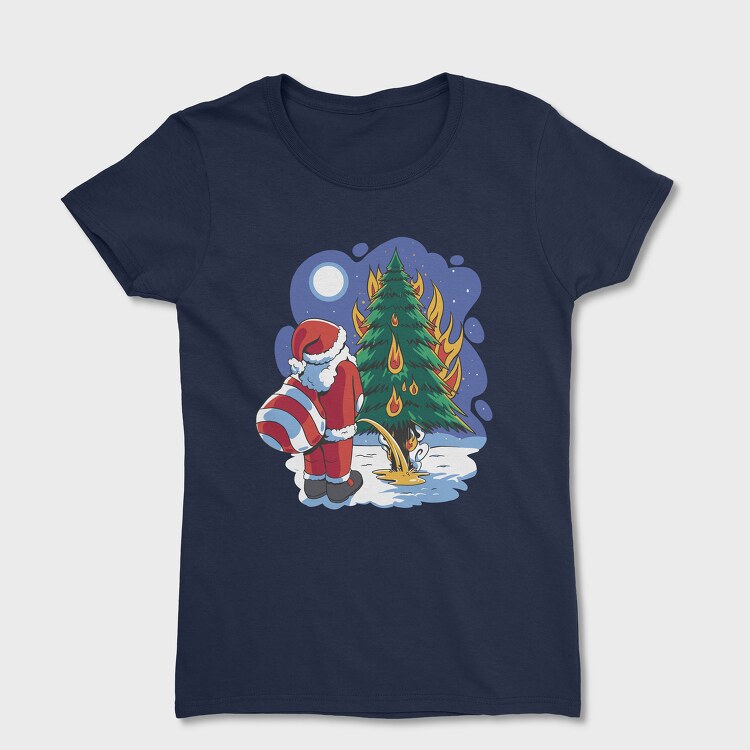 Tricou Femei, Santa Tree Pee