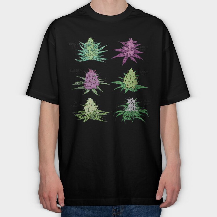 Cannabis Strain, Tricou Oversize Barbati (Unisex)