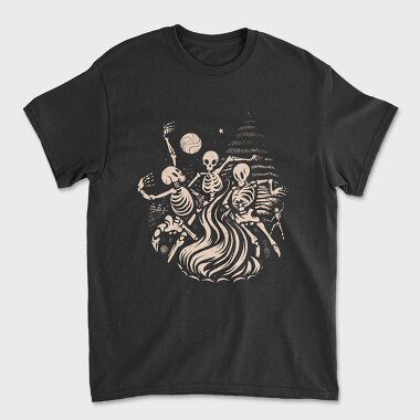 Skeletons Dancing Fire, Tricou Barbati (Unisex)