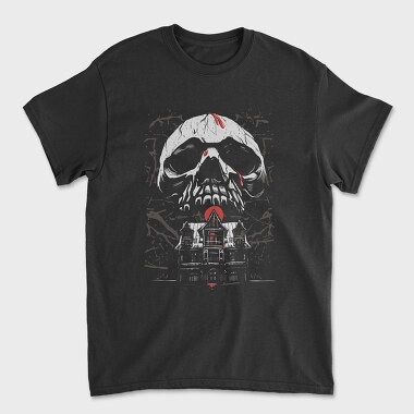 Skull Haunted House, Tricou Barbati (Unisex)