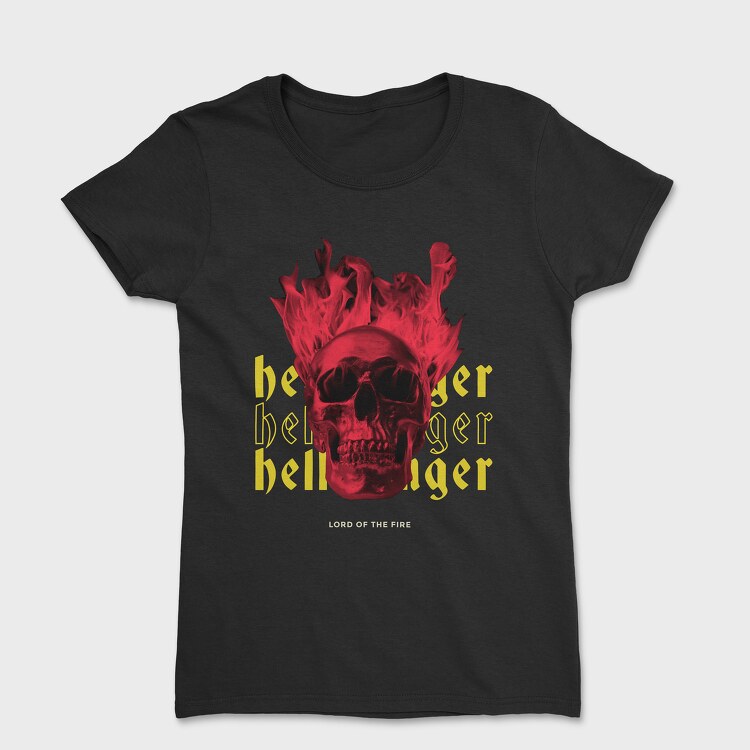 Skull Hell Fire, Tricou Femei