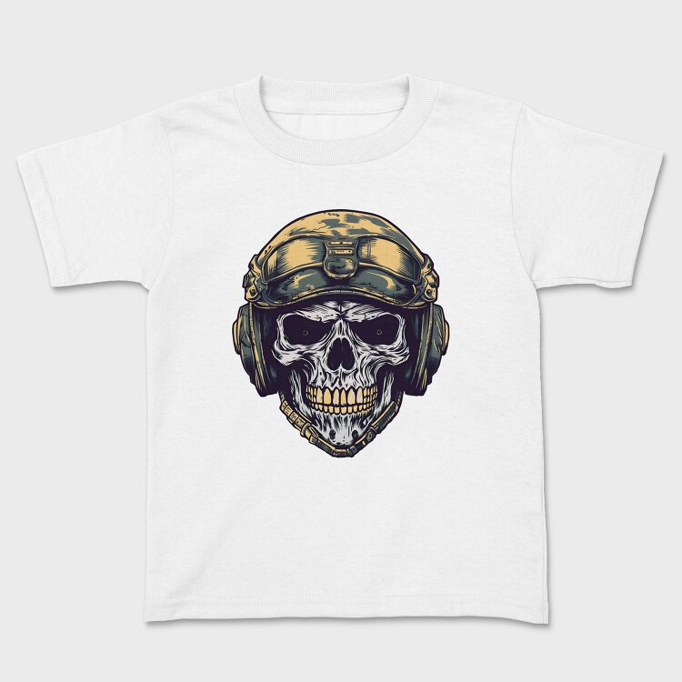 Skull Military Helmet, Tricou Copii