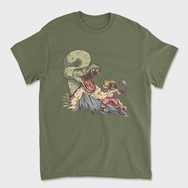 Snake vs Viking, Tricou Barbati (Unisex)