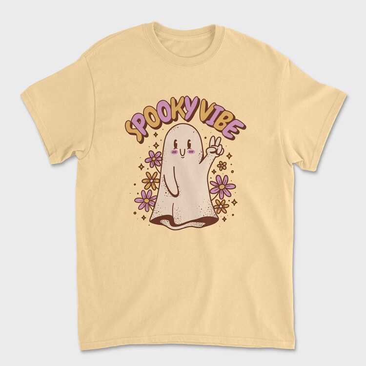 Spooky Vibe Cute Ghost, Tricou Barbati (Unisex)