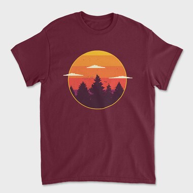 Sunset Trees, Tricou Barbati (Unisex)